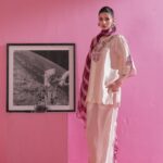 Pearl White Sheesha Silk Suit